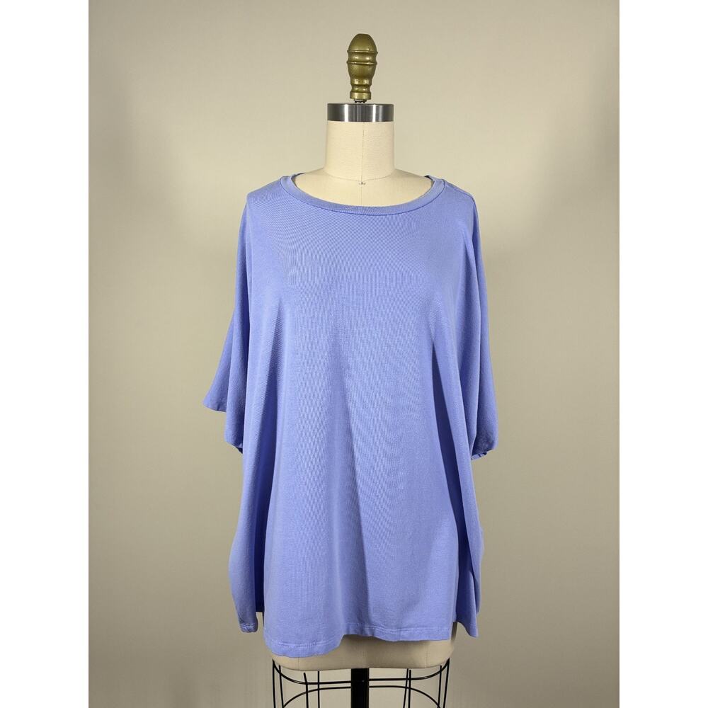 Eileen Fisher Baggy TShirt Top Large Oversized Slouchy Stretch Minimal Lagenlook - Picture 2 of 14